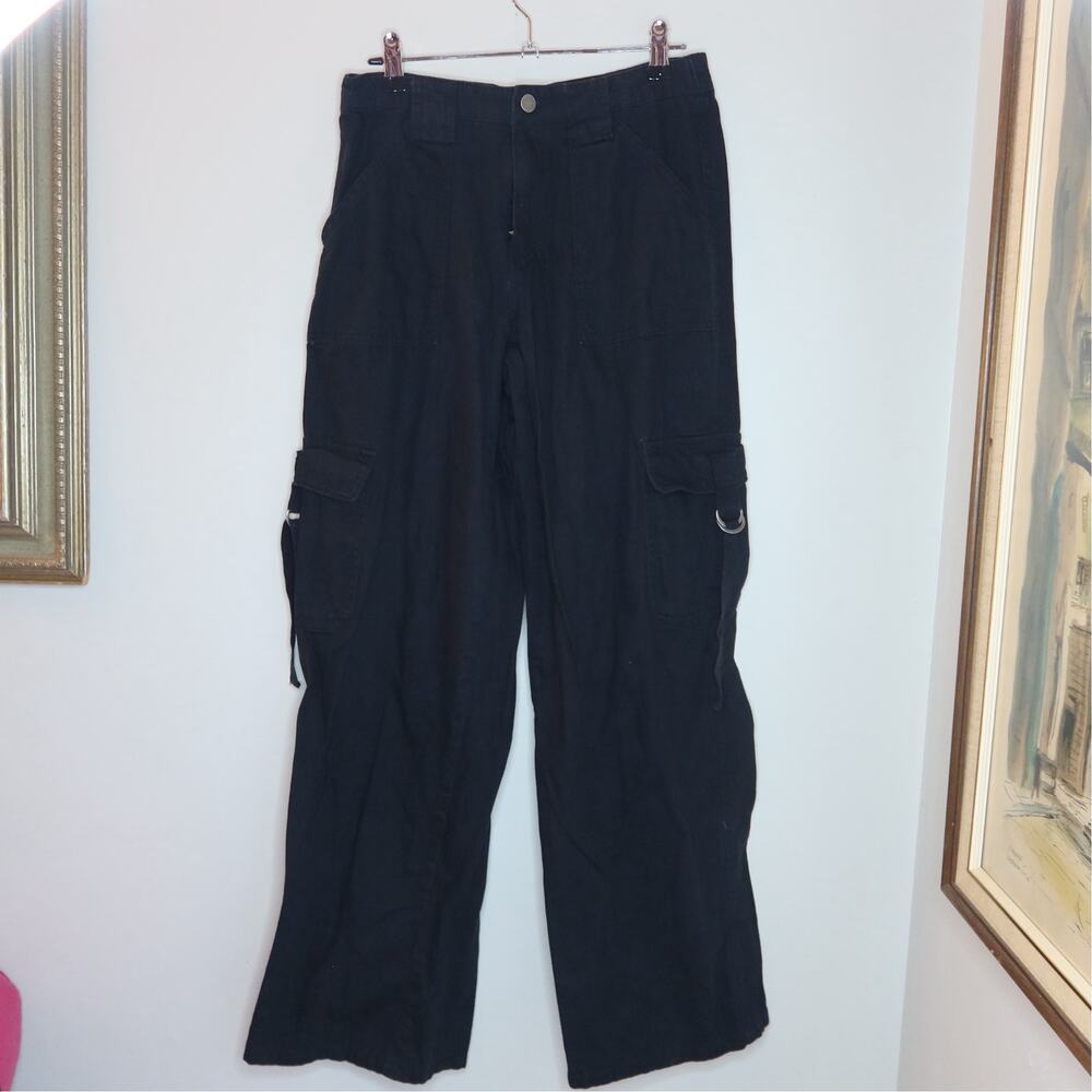 Tinseltown Black Cargo Pants Utility Streetwear Size M (7-9)